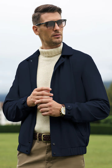 Men's Navy Harrington Jacket