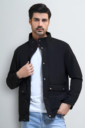 Men's Black Casual Jacket