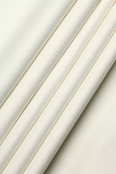 Off White Cotton Unstitched Fabric Suit for Mens