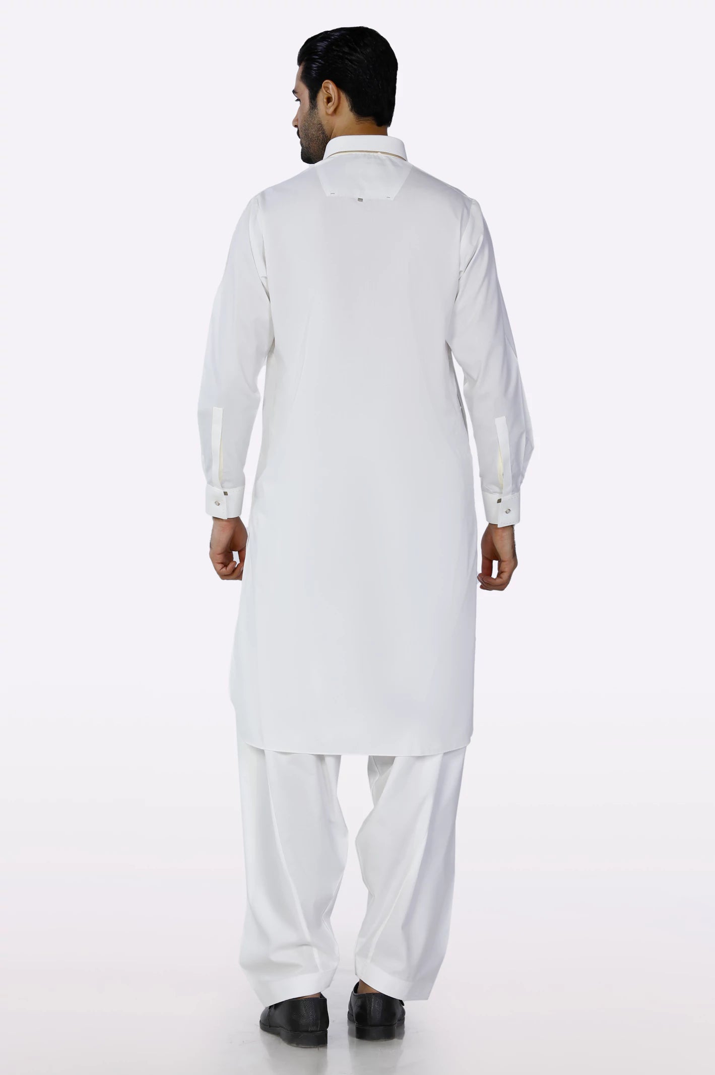 Wash & Wear Off White Shalwar Kameez