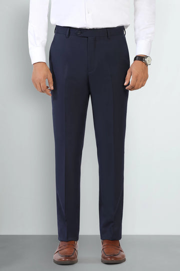 Royal Blue Slim Fit Formal Trouser