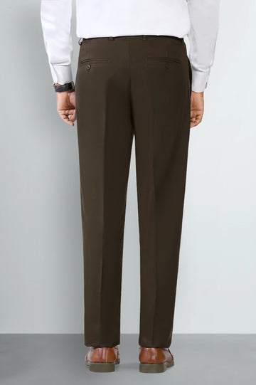 Dark Brown Slim Fit Formal Trouser