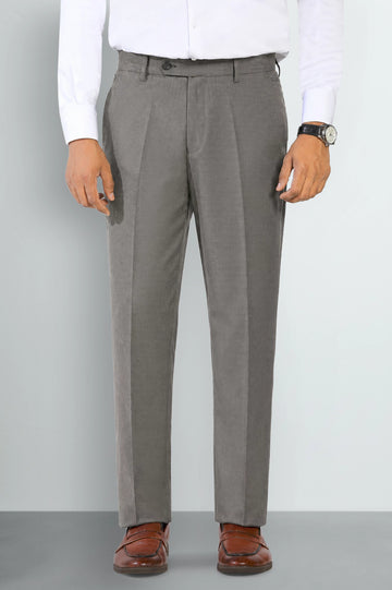 Beige Regular Fit Formal Trouser