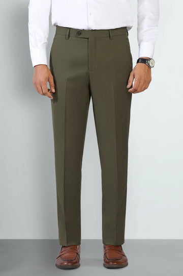 Brown Regular Fit Formal Trouser