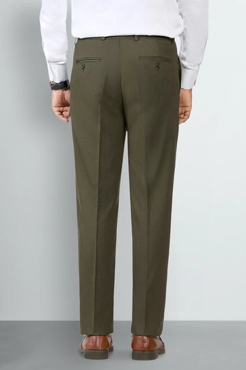 Brown Regular Fit Formal Trouser