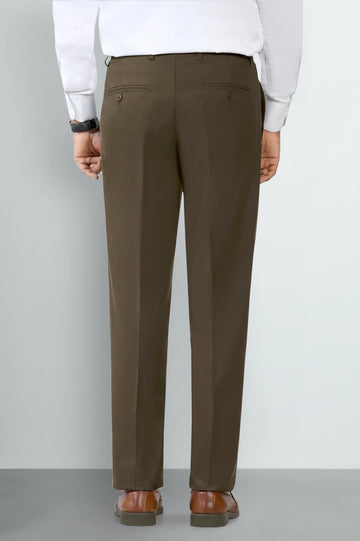 Mustard Regular Fit Formal Trouser