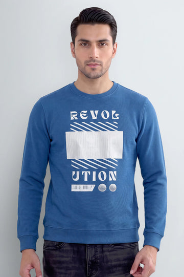 Royal Blue Graphic Sweatshirt