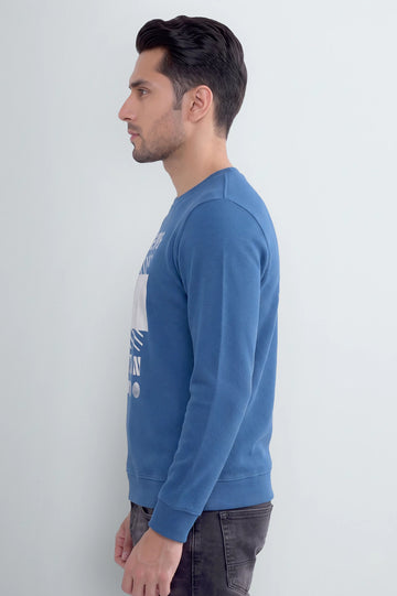 Royal Blue Graphic Sweatshirt