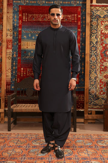 Black Wash & Wear Shalwar Kameez