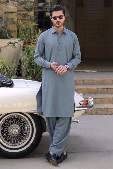 Grey Wash & Wear Shalwar Kameez