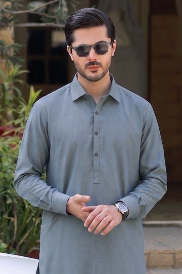 Grey Wash & Wear Shalwar Kameez