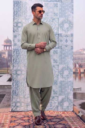 Light Green Wash & Wear Shalwar Kameez