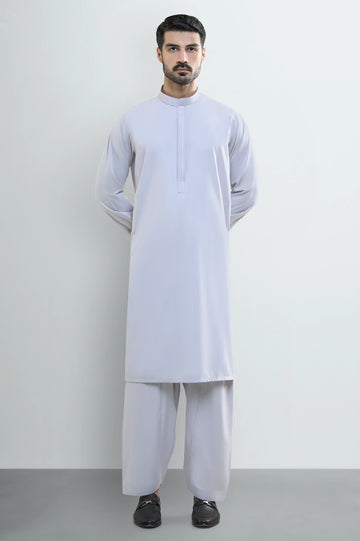 Light Grey Wash & Wear Shalwar Kameez