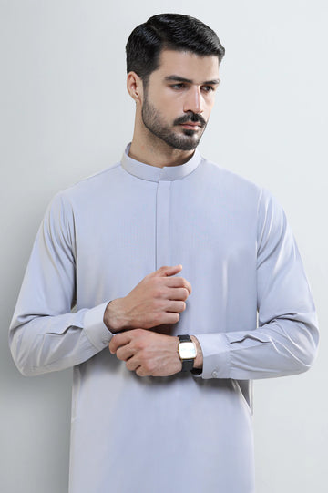 Light Grey Wash & Wear Shalwar Kameez