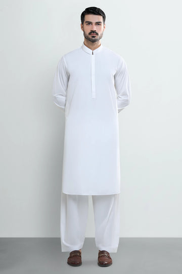 Off White Wash & Wear Shalwar Kameez