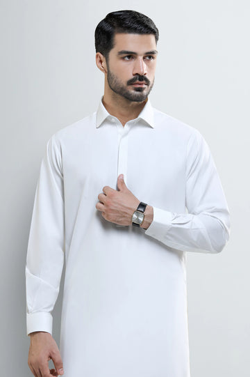 Off White Wash & Wear Shalwar Kameez