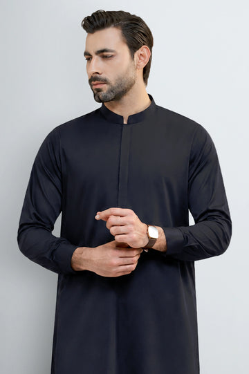 Dark Blue Wash & Wear Shalwar Kameez