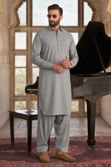 Light Grey Wash & Wear Shalwar Kameez