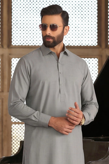 Light Grey Wash & Wear Shalwar Kameez