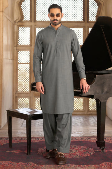 Charcoal Wash & Wear Shalwar Kameez