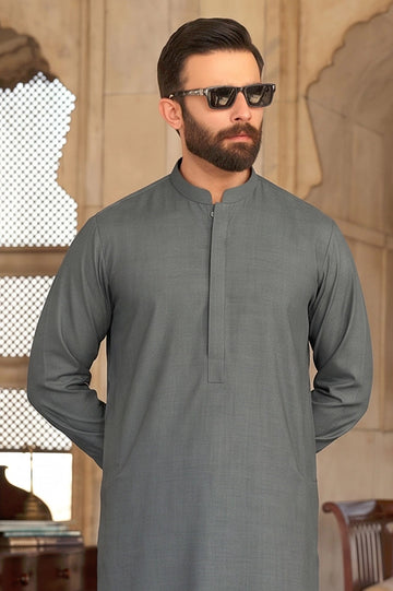 Medium Grey Wash & Wear Shalwar Kameez