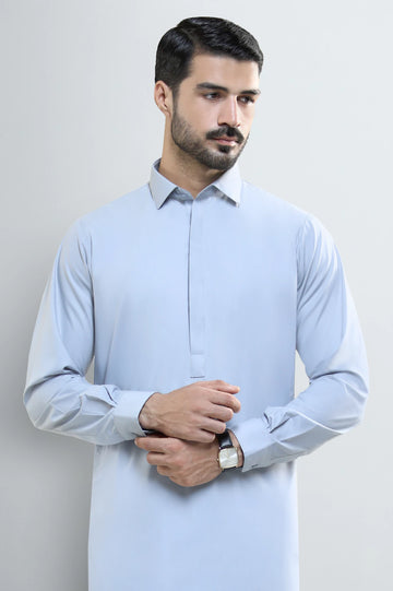 Light Grey Wash & Wear Shalwar Kameez