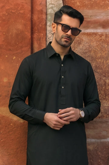 Dark Green Wash & Wear Shalwar Kameez