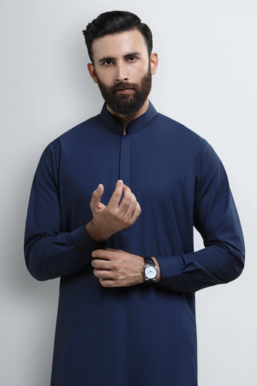Medium Blue Wash & Wear Shalwar Kameez