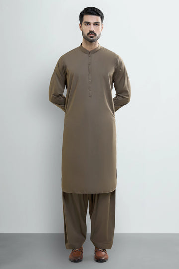 Light Brown Wash & Wear Shalwar Kameez