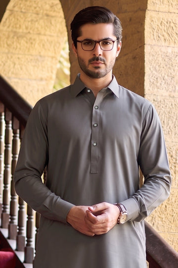 Grey Wash & Wear Shalwar Kameez
