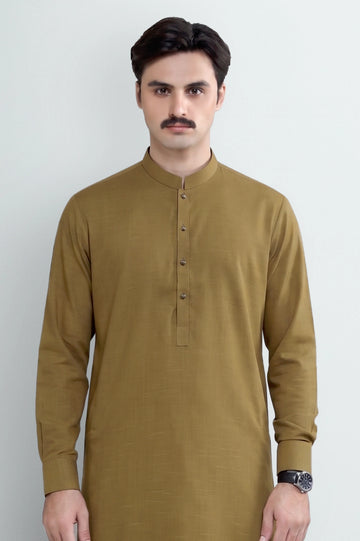 Brown Wash & Wear Shalwar Kameez