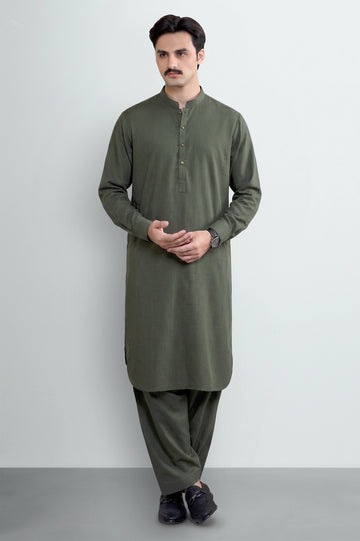 Green Wash & Wear Shalwar Kameez