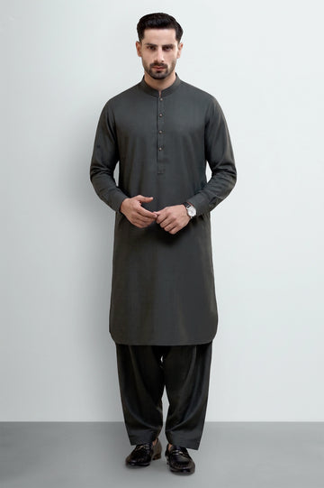 Grey Wash & Wear Shalwar Kameez