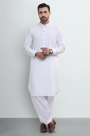 Off White Wash & Wear Shalwar Kameez