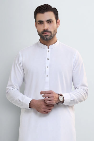 Off White Wash & Wear Shalwar Kameez