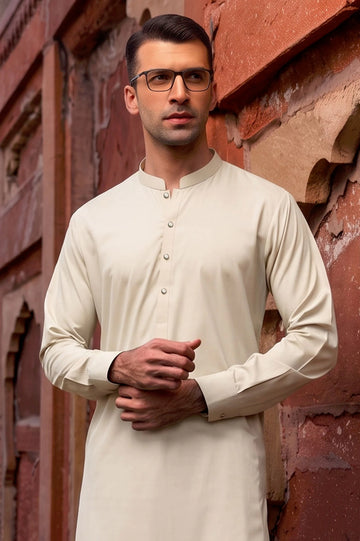Fawn Wash & Wear Shalwar Kameez