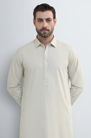 Fawn Wash & Wear Shalwar Kameez