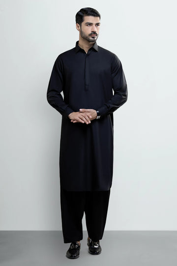 Black Wash & Wear Shalwar Kameez