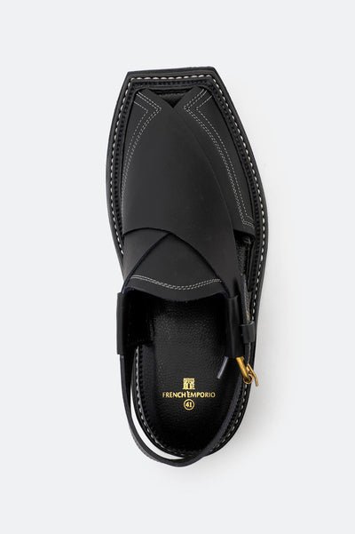 Diners Black Sandal for Men