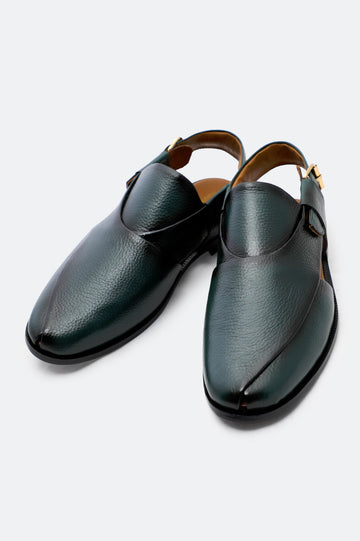 Green Casual Peshawari Sandal