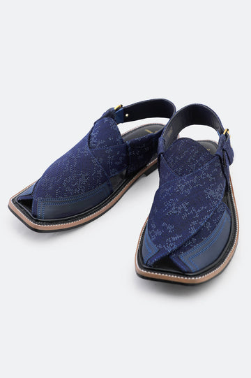 Blue Casual Peshawari Sandal
