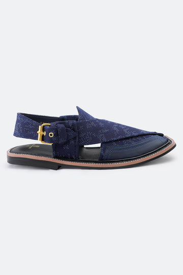 Blue Casual Peshawari Sandal