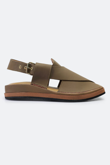 Khaki Casual Peshawari Sandal