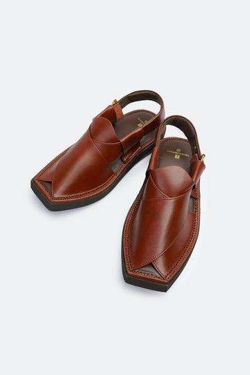 Tan Casual Peshawari Sandal