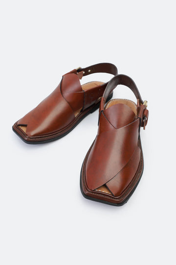 Tan Casual Peshawari Sandal