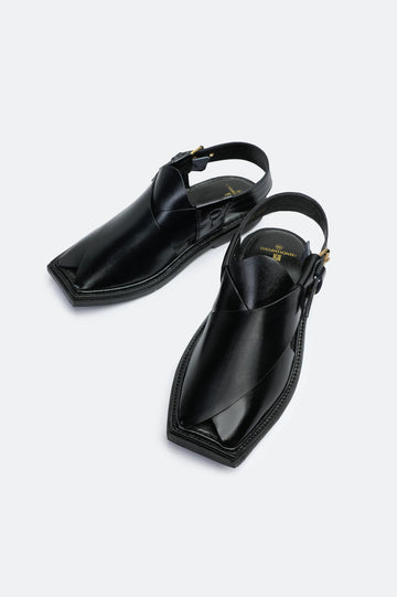 Black Casual Peshawari Sandal