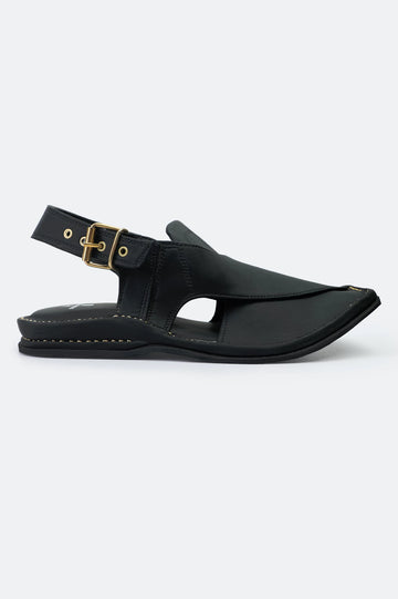Black Casual Peshawari Sandal