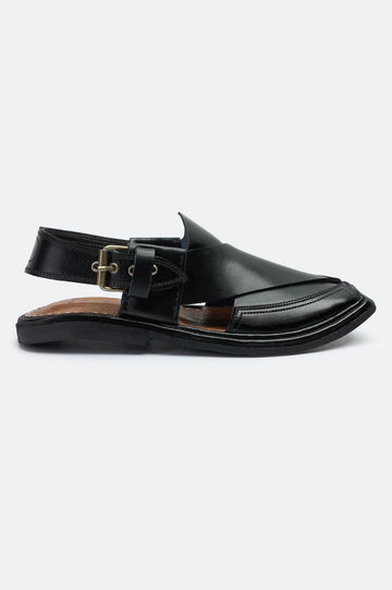 Black Casual Peshawari Sandal
