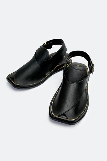 Black Casual Peshawari Sandal