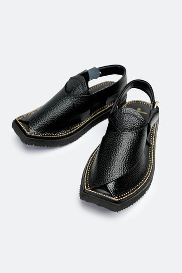 Black Casual Peshawari Sandal